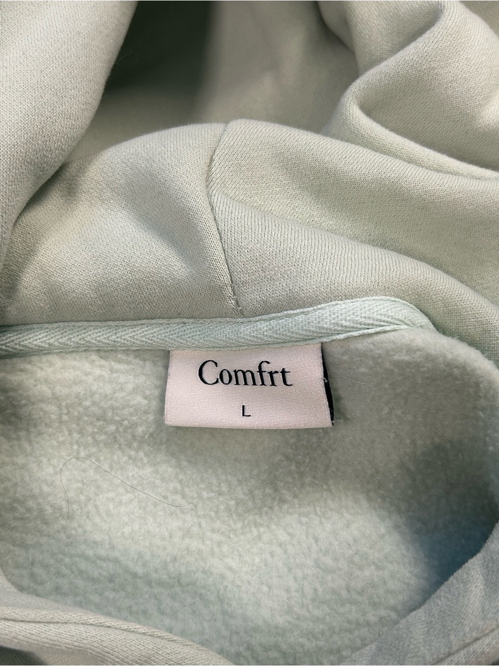Comfrt Collection Womens Size Large Pastel Edit Mint Green Hoodie Sweatshirt - Picture 5 of 10